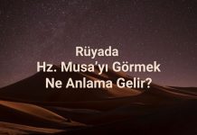 Rüyada Hz. Musa’yı Görmek Ne Anlama Gelir? Rüyada Hz. Musa ile bir yolculuğa çıkmak, rüyada Hz. Musa'nın rehberliğini almak, rüyada Hz. Musa’nın size bir mesaj verdiğini duymak ve rüyada Hz. Musa ile birlikte bir mucizeyi yaşamak.